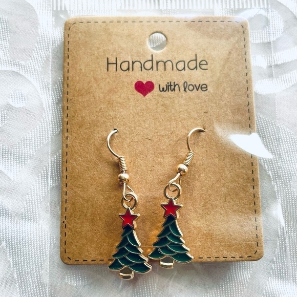 NWT Lot of 2 Festive Christmas Tree Drop Earrings, Holiday Season - Picture 5 of 14